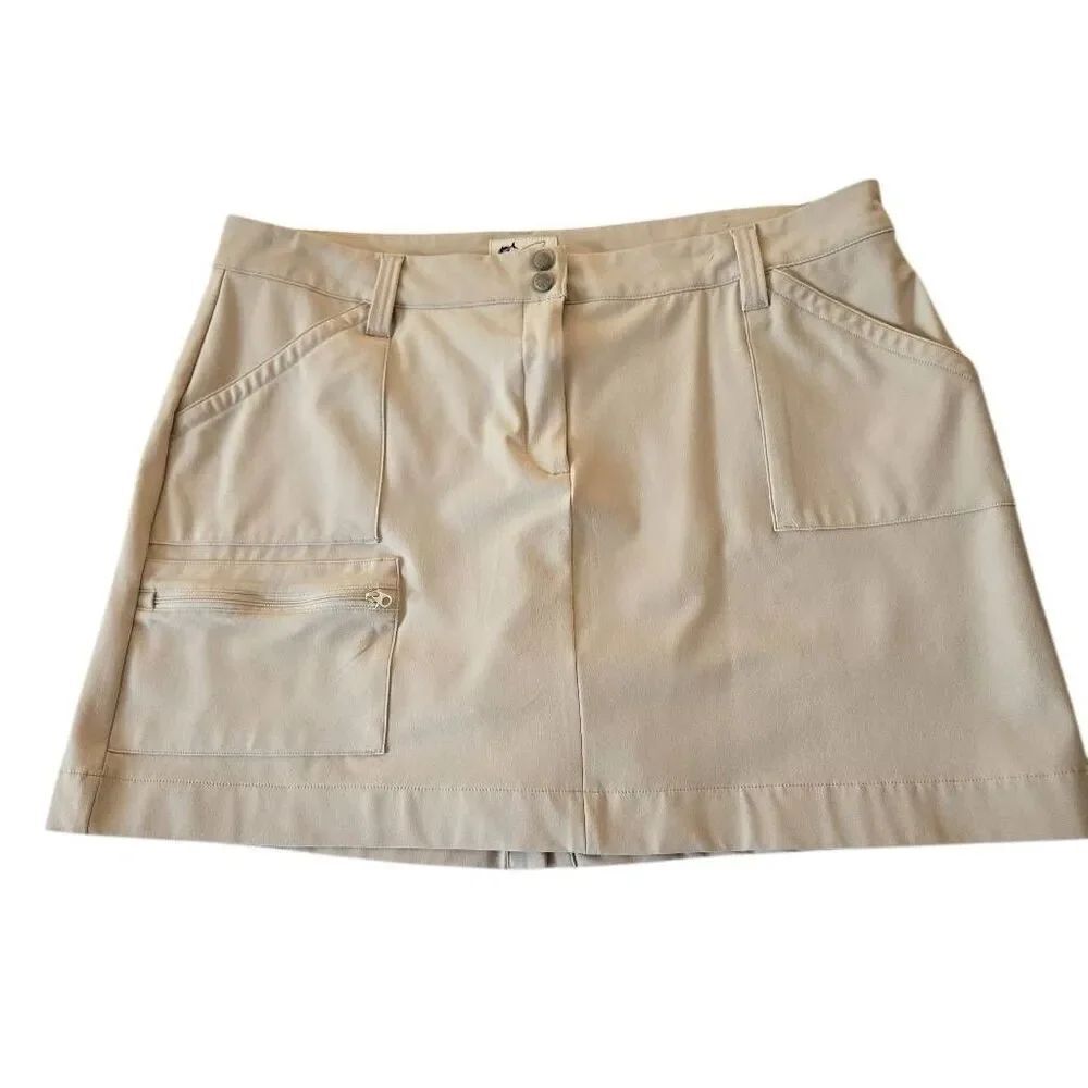 Bass Pro Shop World Wide Sportsman Beige Athletic Sporty Skort Size 16